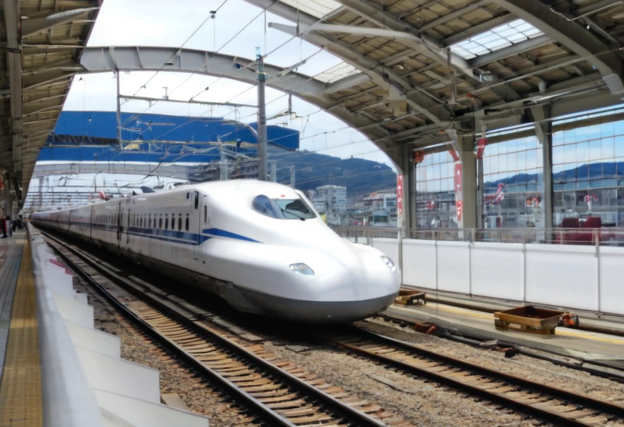masterpiece, best quality, very aesthetic, absurdres,
N700S, train, real world location, railroad tracks, scenery, outdoors, building, sky, day, railing, train station
<lora:N700S_ex_SDXL_V3:1>