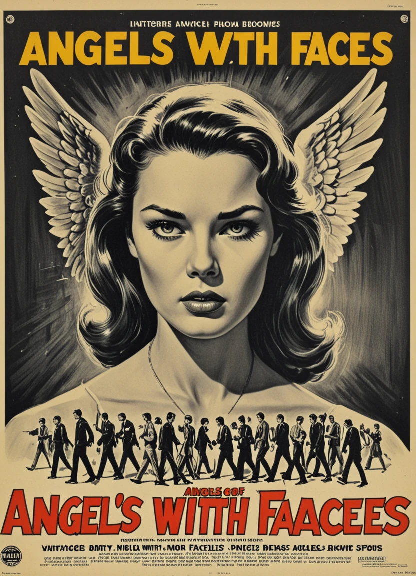 vntgpstr of "Angels with dirty faces" vintage noir<lora:vintage_poster-000003:1>