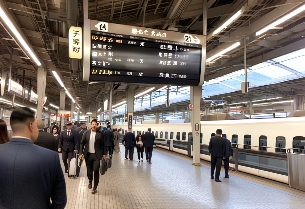 masterpiece, best quality, very aesthetic, absurdres,
shinosaka, train station, multiple girls, multiple boys, 6+boys, 6+girls, train, long hair, suit, brown hair, formal, realistic, photo background, photo (medium), outdoors, scenery, tile floor, real world location, sign
<lora:shinosakaeki_platform_SDXL_V1:1>