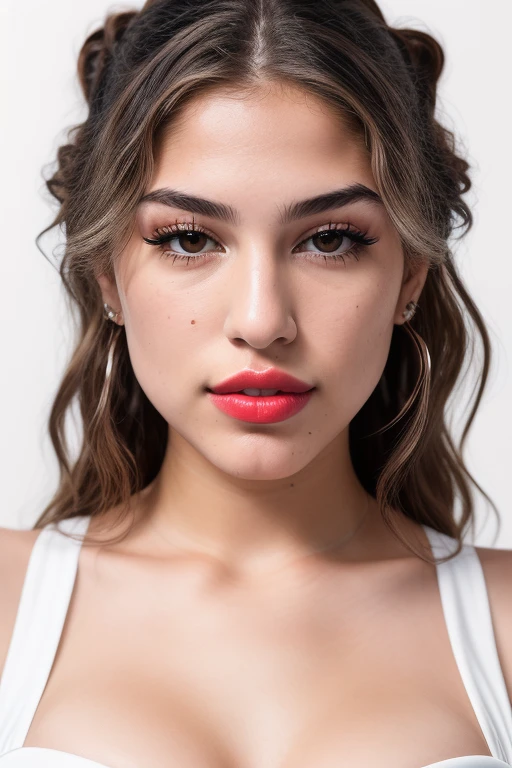 DEN_bratty_barbie,
(headshot,face focus,bright,(plain white background:1.2),bare shoulders,(black corset:1.2),strong eyeliner,Red lipstick,mouth open:1.2),
bokeh, f1.4, 40mm, photorealistic, raw, 8k, textured skin, skin pores, intricate details <lora:epi_noiseoffset2:1>, epiCRealism