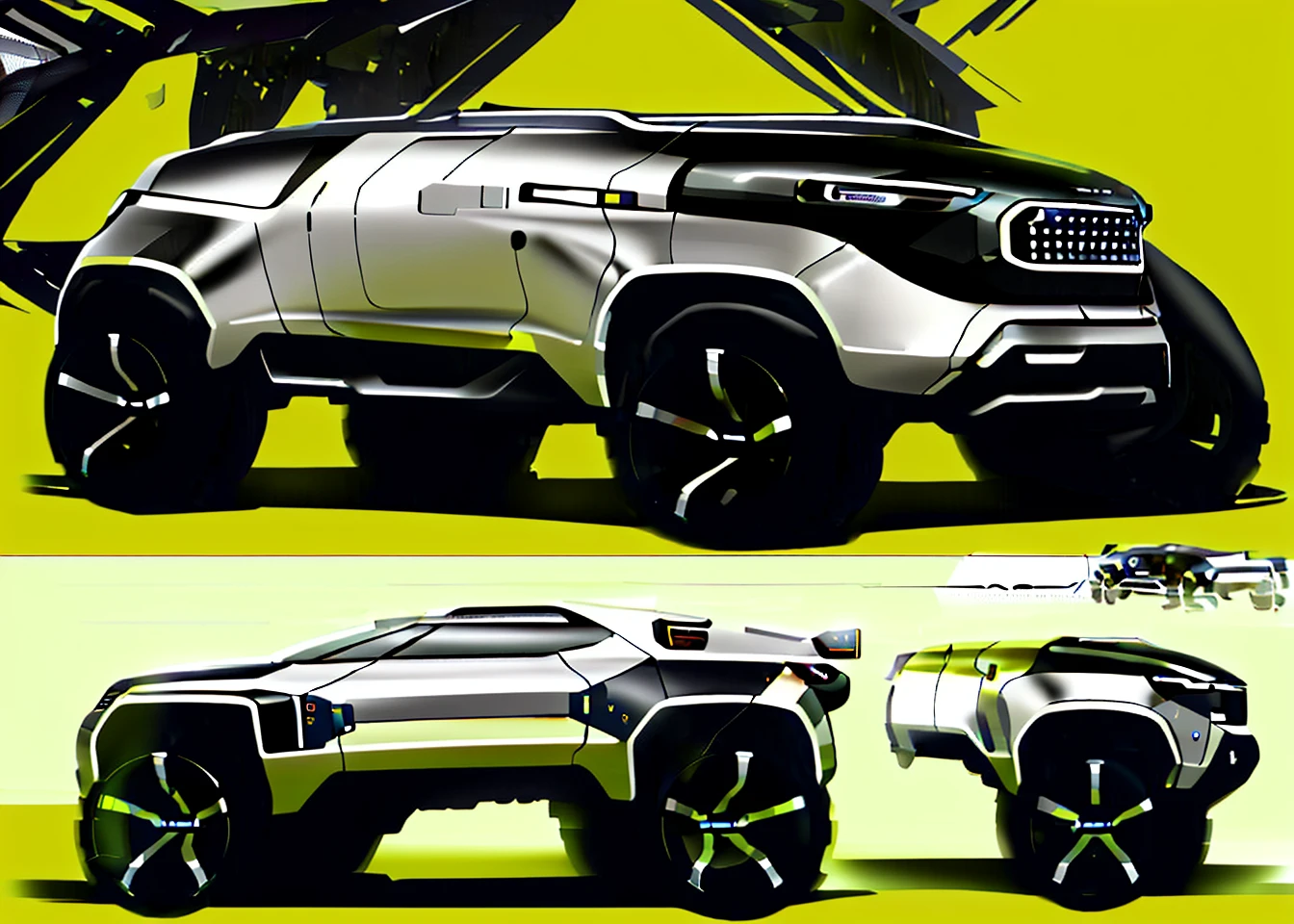 (best quality:1.4),(masterpiece:1.4), highres, (realistic:1.5),high resolution illustration,8K-Illustration, 8k wallpaper, masterpiece, best best quality, car design, futuristic, concept_car, automotive, vehicle, no human, side view, <lora:carrr:1>, simple background, suv,