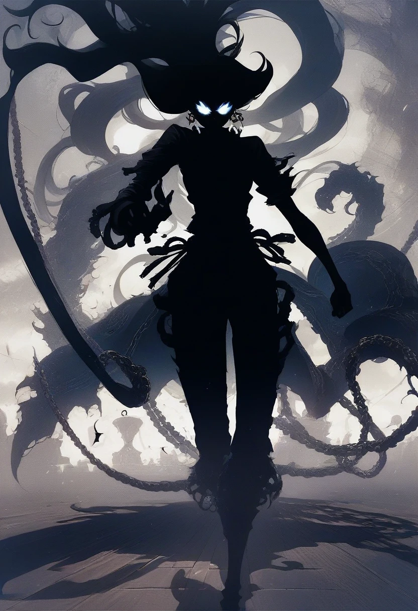 score_9, score_8_up, score_7_up, score_6_up, score_5_up, score_4_up, <lora:Shadow_Style_for_Pony:1> shadow person, female, black silhouette, action pose, pirate, source_anime, Illustration, official artwork, anime style, wallpaper, official art