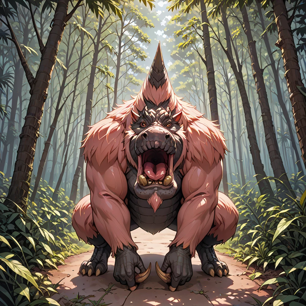 score_9, score_8_up, score_7_up, best quality, masterpiece, source_anime, BREAK
,in forest, jungle
congalala, monster <lora:congalala:1>