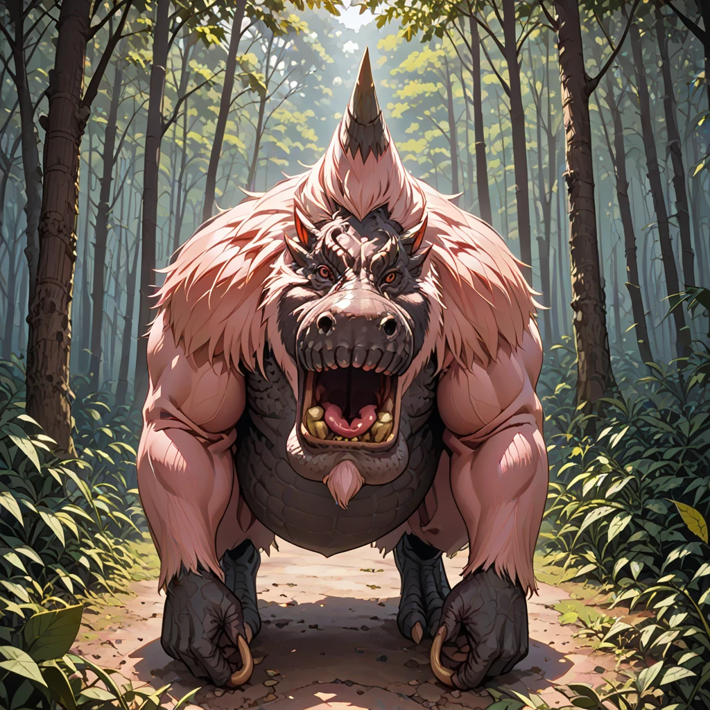score_9, score_8_up, score_7_up, best quality, masterpiece, source_anime, BREAK
,in forest, jungle
congalala, monster <lora:congalala:1>