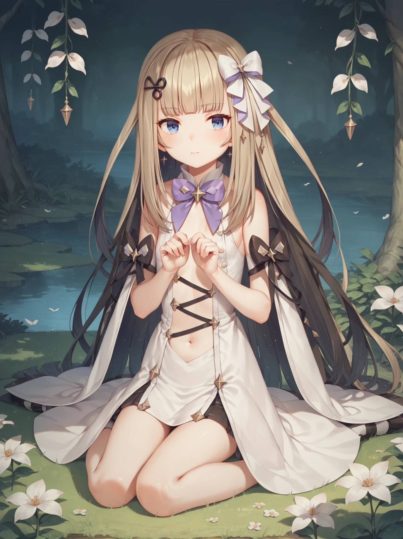 <lora:ShiinaV3Pony:0.8>, shiina, 1girl, sitting, outdoors,, score_9, score_8_up, score_7_up