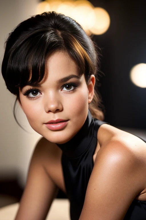 UshGl4TTXV1A,
a beautiful woman posing for masterpiece photo in a black-colored pencil dress, (club ambience:1.3), (high neck dress), (black dress:1.2),
(Hasselblad X1D II Digital), (professional photo shooting), (model pose), (highly detailed facial features),
(perfect color grading), (natural light), (high quality photography), (intricate details), (8k), (HDR), (sharp focus), (close-up portrait:1.2)