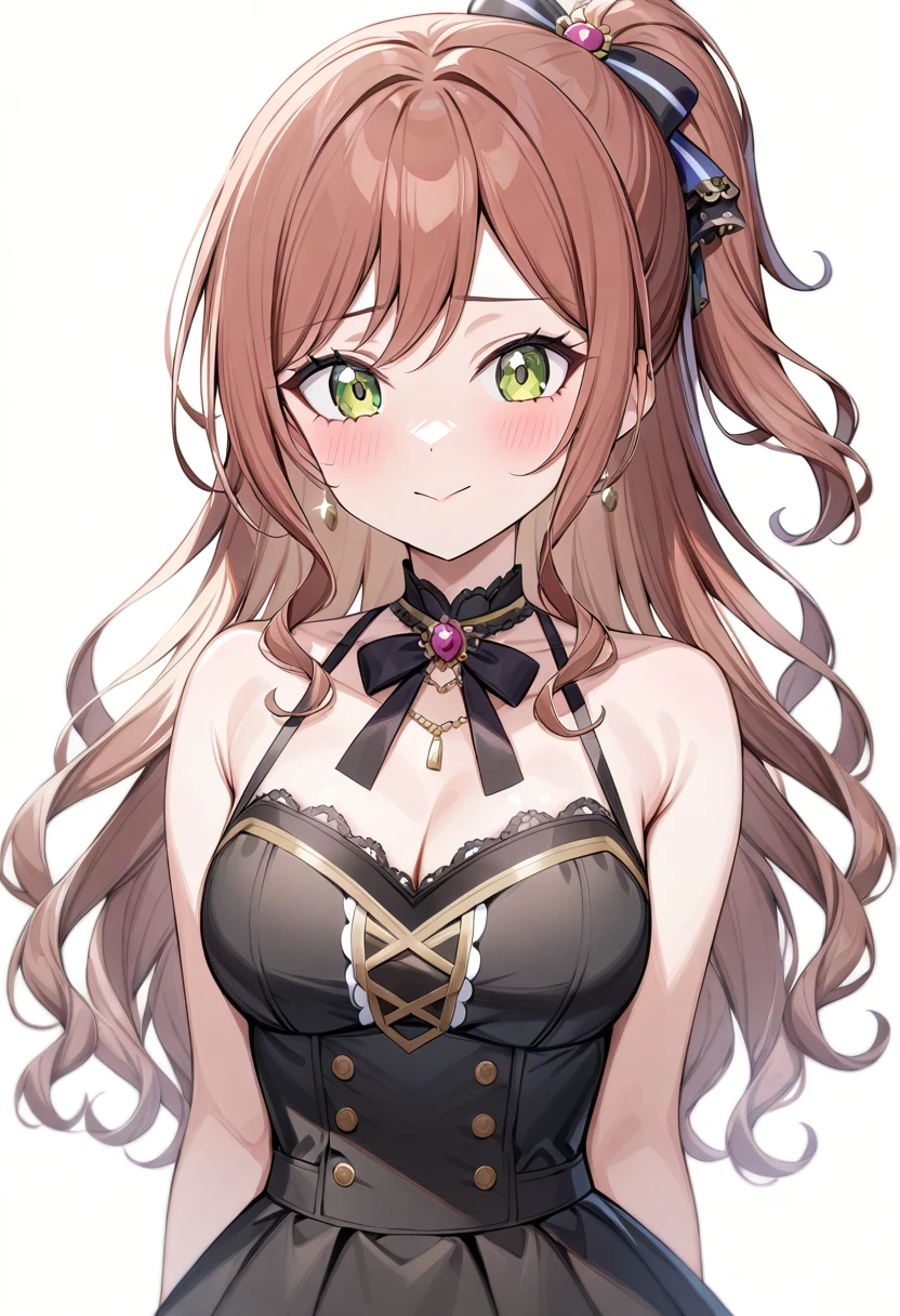 1girl, solo, imai lisa, bang dream!, dress, front body, upper body, masterpiece, best quality, very aesthetic, absurdres,