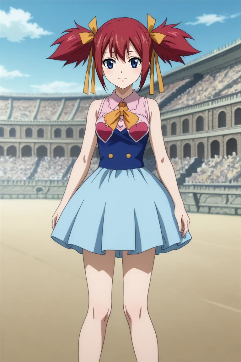 score_9, score_8_up, score_7_up, source_anime, rating_safe, intricate details, anime screencap, anime coloring, , , , 1girl, solo, <lora:chelia_blendy_pony:0.96>, chelia_blendy, red hair, blue eyes, ribbon, hair ribbon, twintails, short twintails, cowboy shot, venice, gondola ride, day, sunny, knees up, light smile, , <lora:sdxl_lightning_8step_lora:1>
