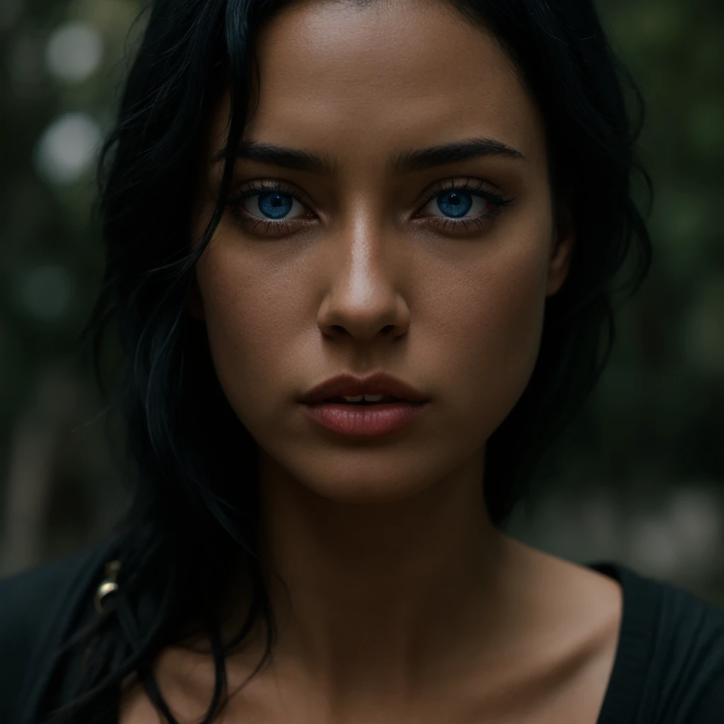 cinematic film still of  <lora:detailed style SD1.5:0.6>
 <lora:Hand v3 SD1.5:0.1>
 <lora:perfection style SD1.5:0.8>
A perfect photo of a black woman with blue eyes and black hair, shallow depth of field, vignette, highly detailed, high budget, bokeh, cinemascope, moody, epic, gorgeous, film grain, grainy