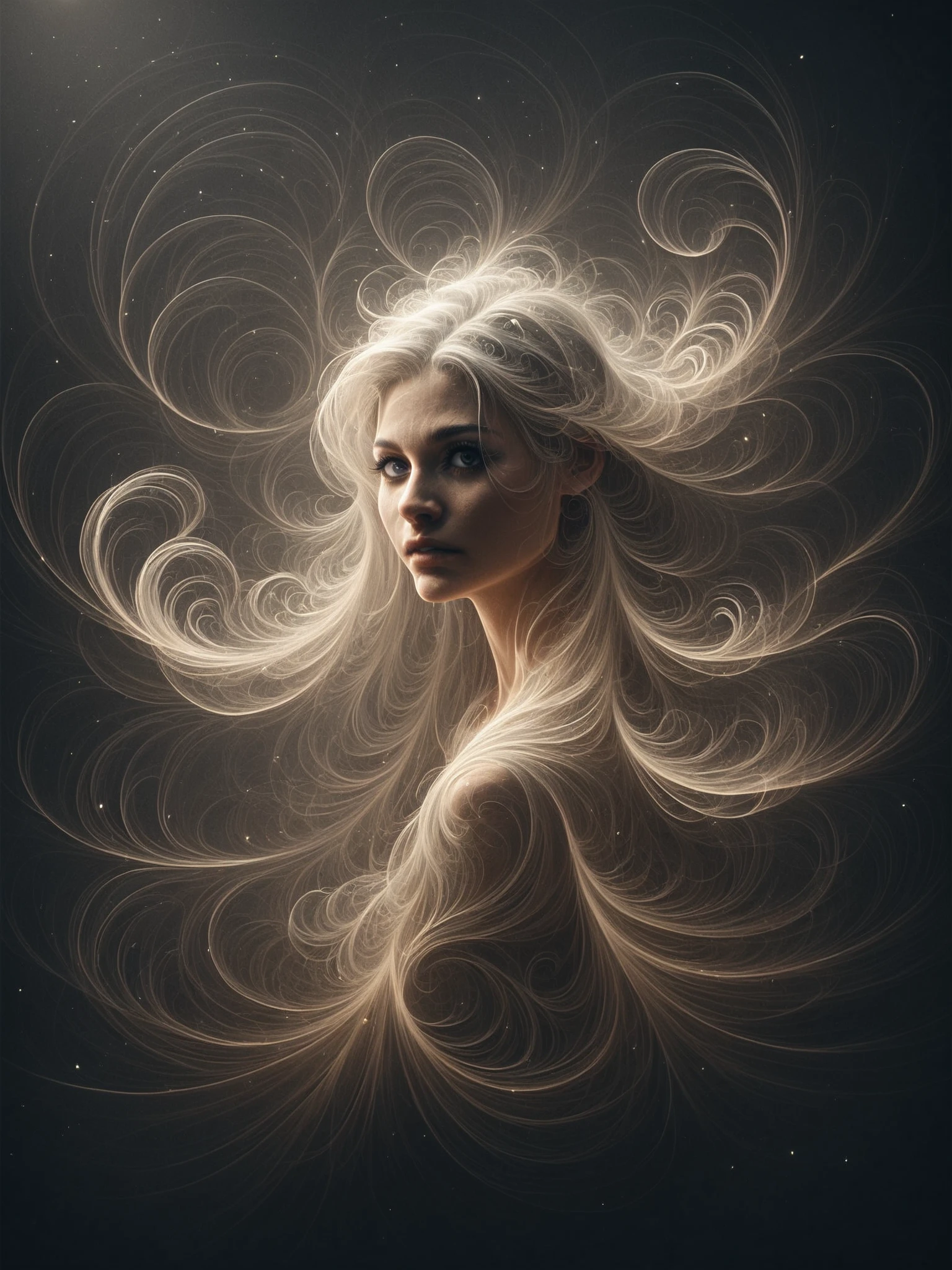 score_9, score_8_up, score_7_up, woman floating over meadow at the night colorful wisps of light, cinematic photo, dramatic lighting <lora:Wisps_of_Light_Pony:0.6>