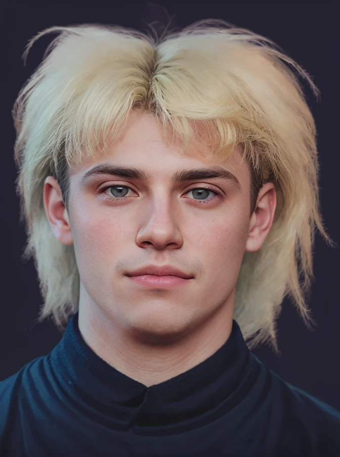 portrait of a guy, looking at viewer, blonde hair <lora:Papalatte:0.6>