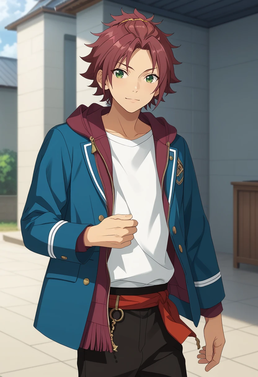 score_9, score_8_up, score_7_up, masterpiece, best quality, cute, male focus, solo, mao isara, red hair, green eyes<lora:EMS-364714-EMS:1.000000>