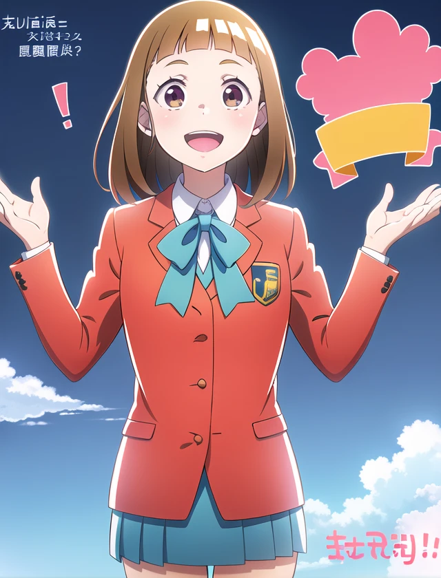 school background <lora:mari:.7>mari tamaki, happy