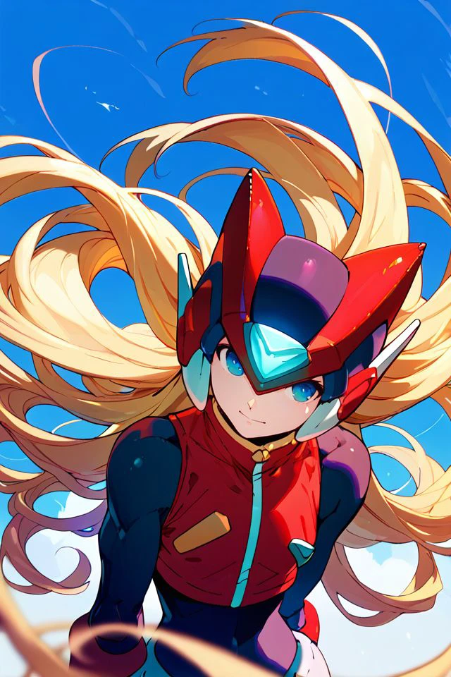 score_9, score_8_up, score_7_up, mega man zero, blonde hair, absurdly long hair, helmet, upper body, <lora:Tanziya_(codlxcold)_PonyXL_style_v01:0.8>