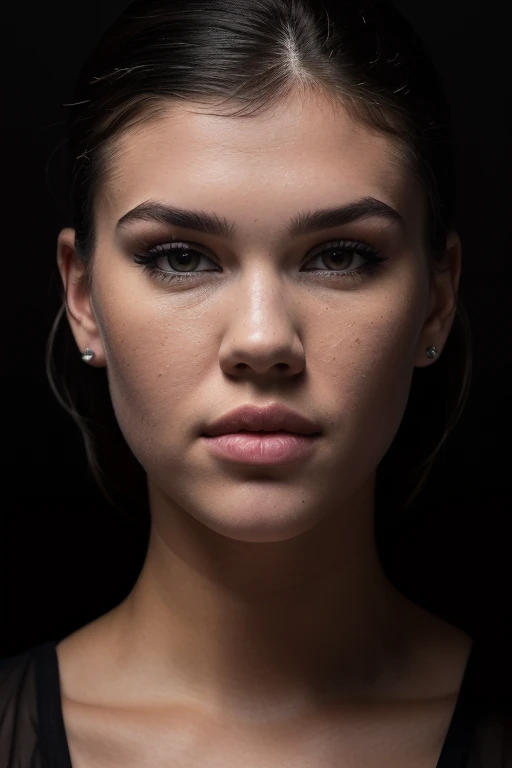 DEN_daisy_taylorMK2,
((headshot:1.2) portrait on a (plain black background:1.2), (headshot:1.2), (face focus:1.1), (facing the camera:1.2), Head in the centre, (eye contact:1.3), (intense stare:1.1), mouth open, (facing straightforward:1.2), (forward facing:1.1), Head, face, Head focus, Head tilted down, looking slightly up at the camera:1.2),
bokeh, f1.4, 40mm, photorealistic, raw, 8k, textured skin, skin pores, intricate details  <lora:epi_noiseoffset2:1>, epiCRealism