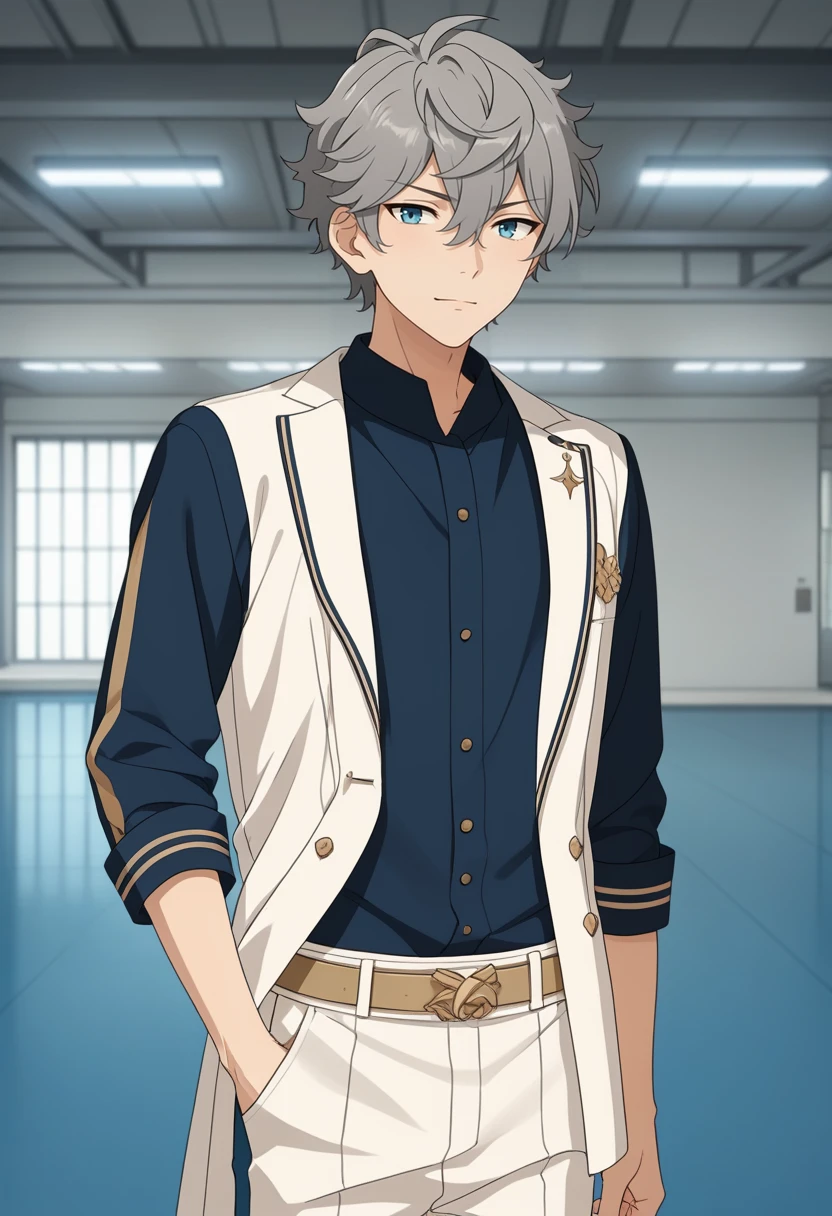 score_9, score_8_up, score_7_up, masterpiece, best quality, cute, male focus, solo, Izumi Sena, grey hair, blue eyes<lora:EMS-364746-EMS:1.000000>