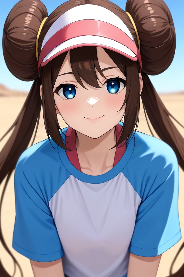 score_9, score_8_up, score_7_up, source_anime, rating_safe, , (3d:0.4), looking at viewer, depth of field, 1girl, solo, <lora:rosa_pokemon_pony:0.86>, rosa_pokemon, brown hair, blue eyes, long hair, twintails, hair bun, double bun, bangs, visor cap, , hair between eyes, , from afar, full body, sahara desert, dark, knees up, half-closed eyes, smile, , <lora:sdxl_lightning_8step_lora:1>