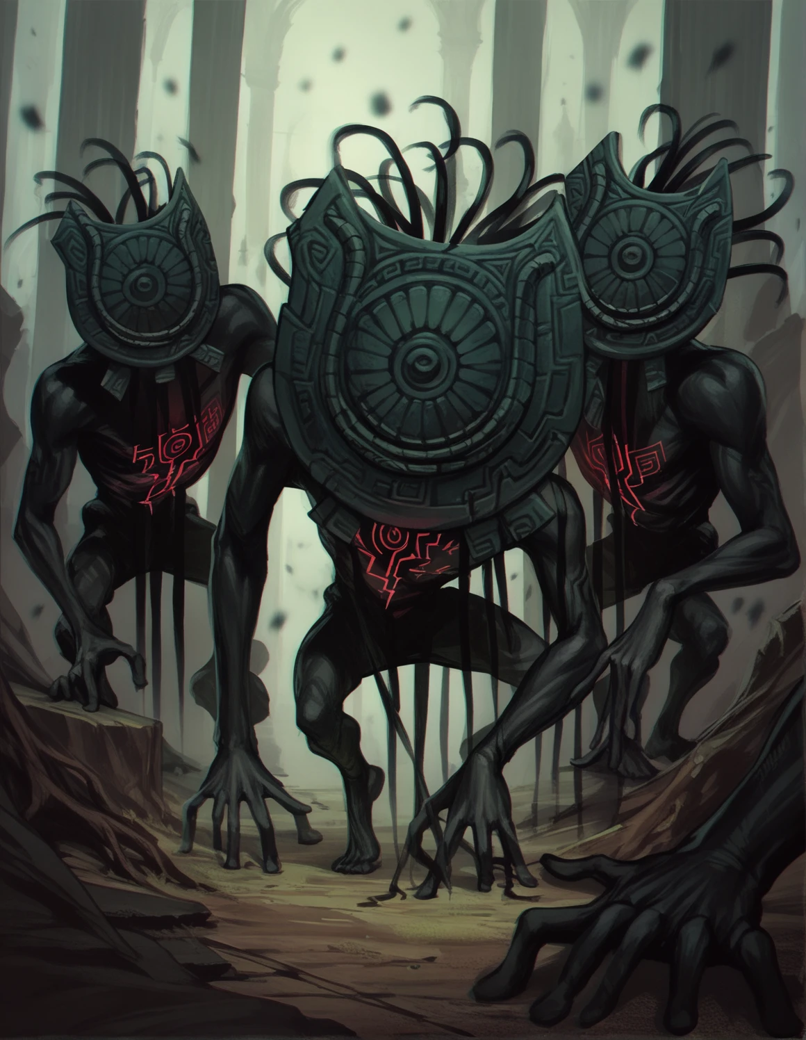 score_9, score_8_up, score_7_up, score_8, score_7, no humans, group picture, 3boys,
<lora:tp_shadow_beast_shdwbst_ponyxl_v1-000090:1> shdwbst, multiple monsters,
