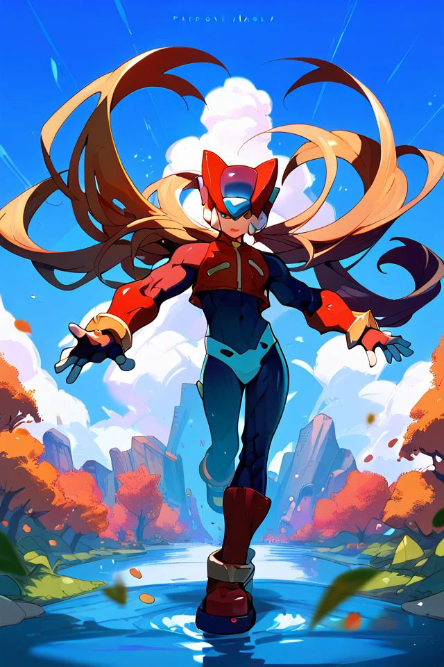 score_9, score_8_up, score_7_up, 1boy, mega man zero \(series\), looking at viewer, beautiful background <lora:Tanziya_(codlxcold)_PonyXL_style_v01:1>