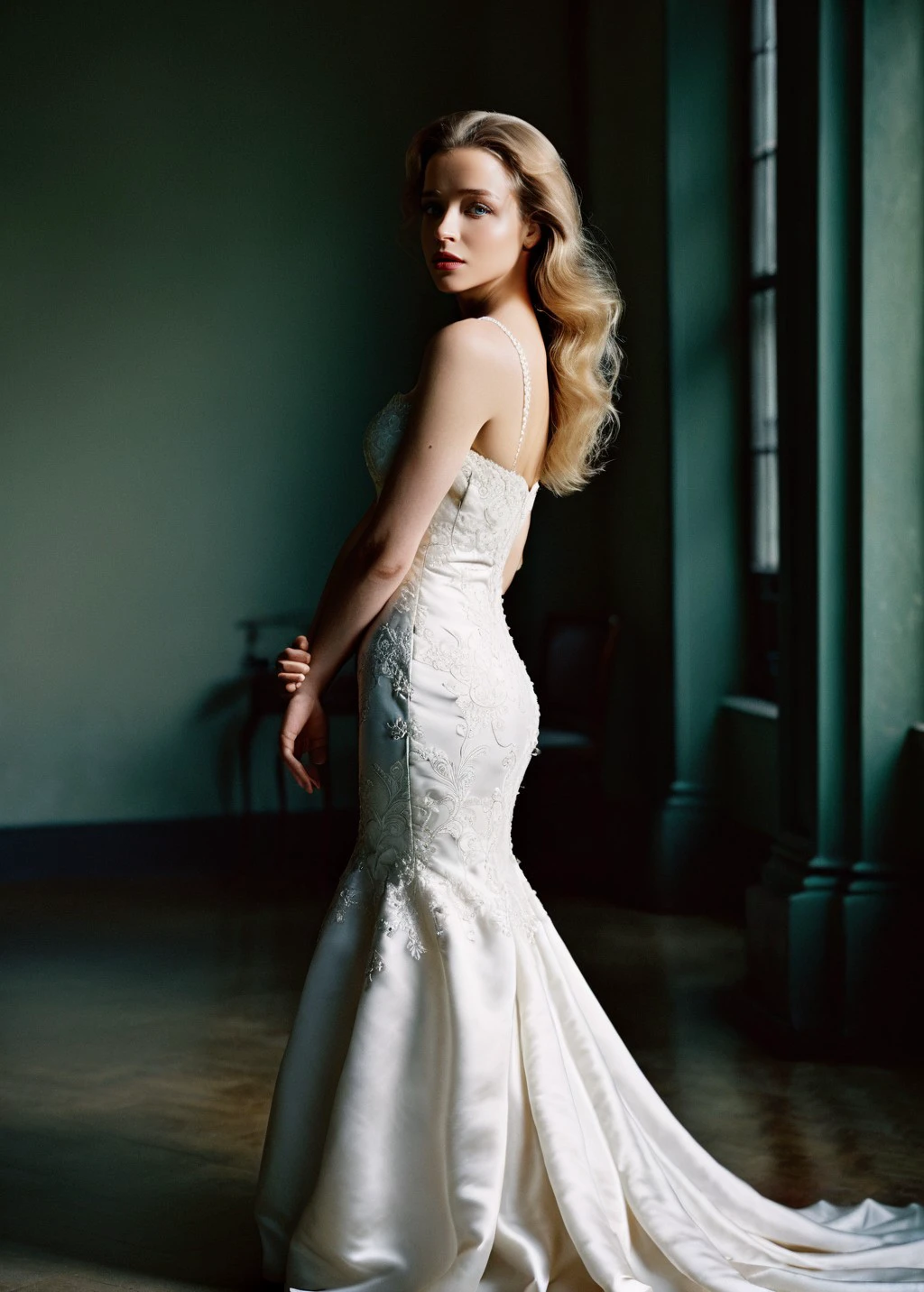 cinematic photo
This portrait, inspired by Annie Leibovitz's ethereal style, captures MoCAlexaFlexy woman's beauty in a timeless, elegant gown. Shot on a high-resolution digital camera with a wide aperture lens, the background is intentionally blurred, creating a soft, dreamlike atmosphere reminiscent of Leibovitz's iconic portraits. MoCAlexaFlexy stands gracefully, her posture exuding confidence and serenity. The soft, diffused light bathes her in a warm glow, highlighting the intricate details of her flowing white gown.
Focus stacking ensures every detail, from the delicate lacework on the dress to the subtle texture of her skin, is captured with unparalleled realism. Her makeup is flawless, a natural, dewy foundation with a touch of highlighting powder and a soft pink lipstick that complements the white gown perfectly.
Post-processing takes inspiration from Leibovitz's mastery of light and shadow. Subtle adjustments are made to enhance the ethereal mood, adding a touch of softness and glow to the image. The final result is a portrait that transcends reality, capturing MoCAlexaFlexy's beauty in a timeless and ethereal manner, reminiscent of Annie Leibovitz's signature style. . 35mm photograph, film, bokeh, professional, 4k, highly detailed