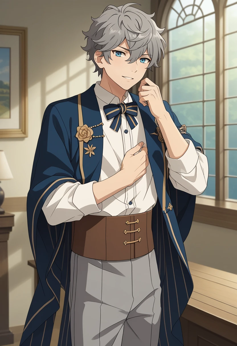 score_9, score_8_up, score_7_up, masterpiece, best quality, cute, male focus, solo, Izumi Sena, grey hair, blue eyes<lora:EMS-364746-EMS:1.000000>