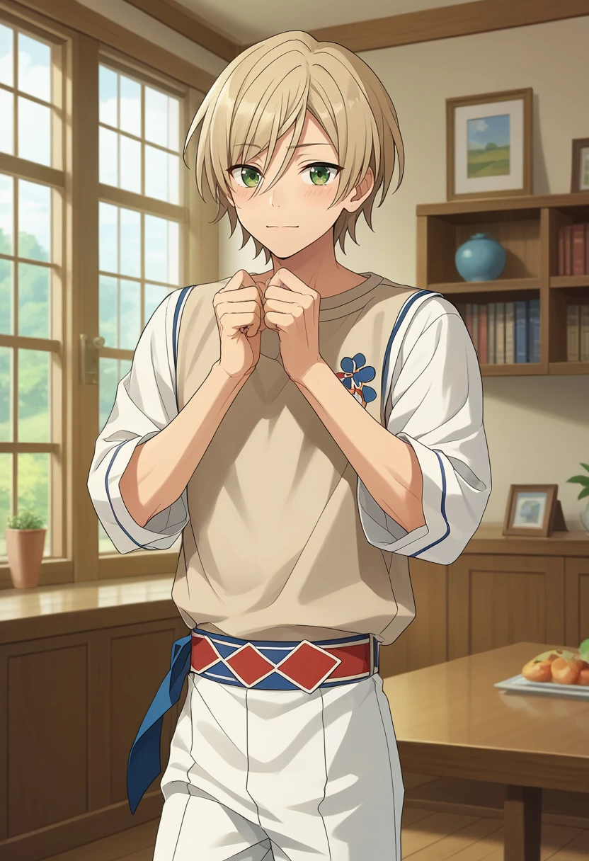 score_9, score_8_up, score_7_up, masterpiece, best quality, cute, male focus, solo, Aira Shiratori, blonde hair, green eyes<lora:EMS-364839-EMS:1.000000>