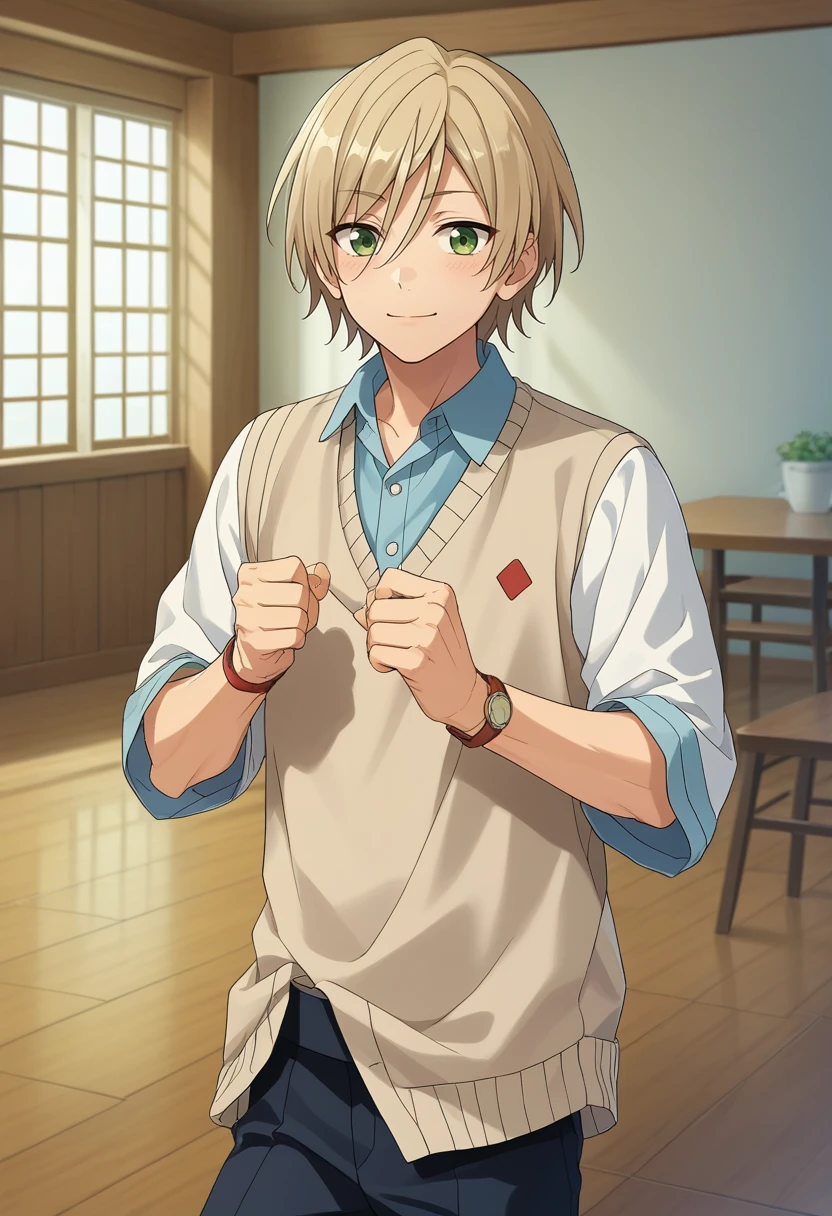 score_9, score_8_up, score_7_up, masterpiece, best quality, cute, male focus, solo, Aira Shiratori, blonde hair, green eyes<lora:EMS-364839-EMS:1.000000>