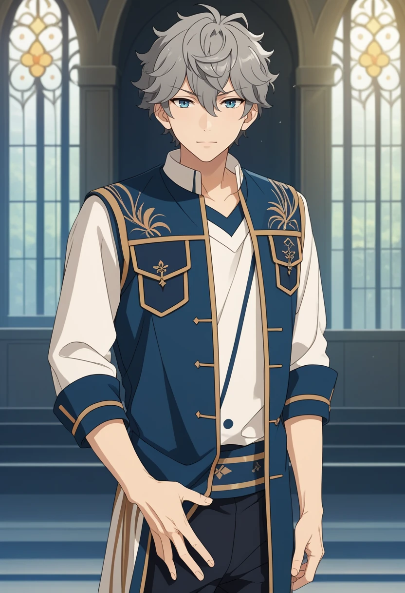 score_9, score_8_up, score_7_up, masterpiece, best quality, cute, male focus, solo, Izumi Sena, grey hair, blue eyes<lora:EMS-364746-EMS:1.000000>