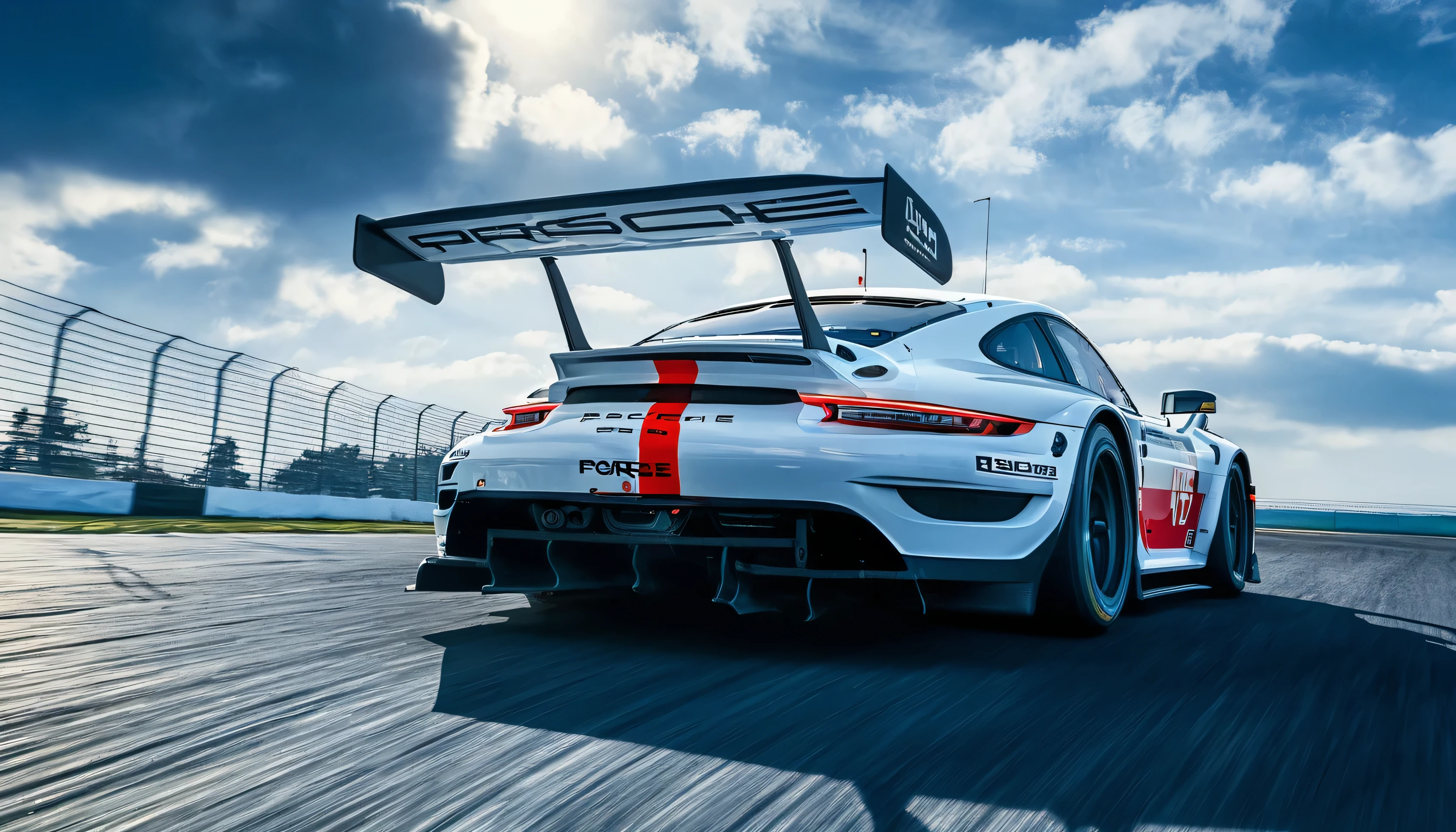 (masterpiece, best quality:1.2), Porche 911 RSR-19 2019, ccurate, motion blur, ray tracing, backlighting, depth of field, UHD, super detail, award winning, 16k