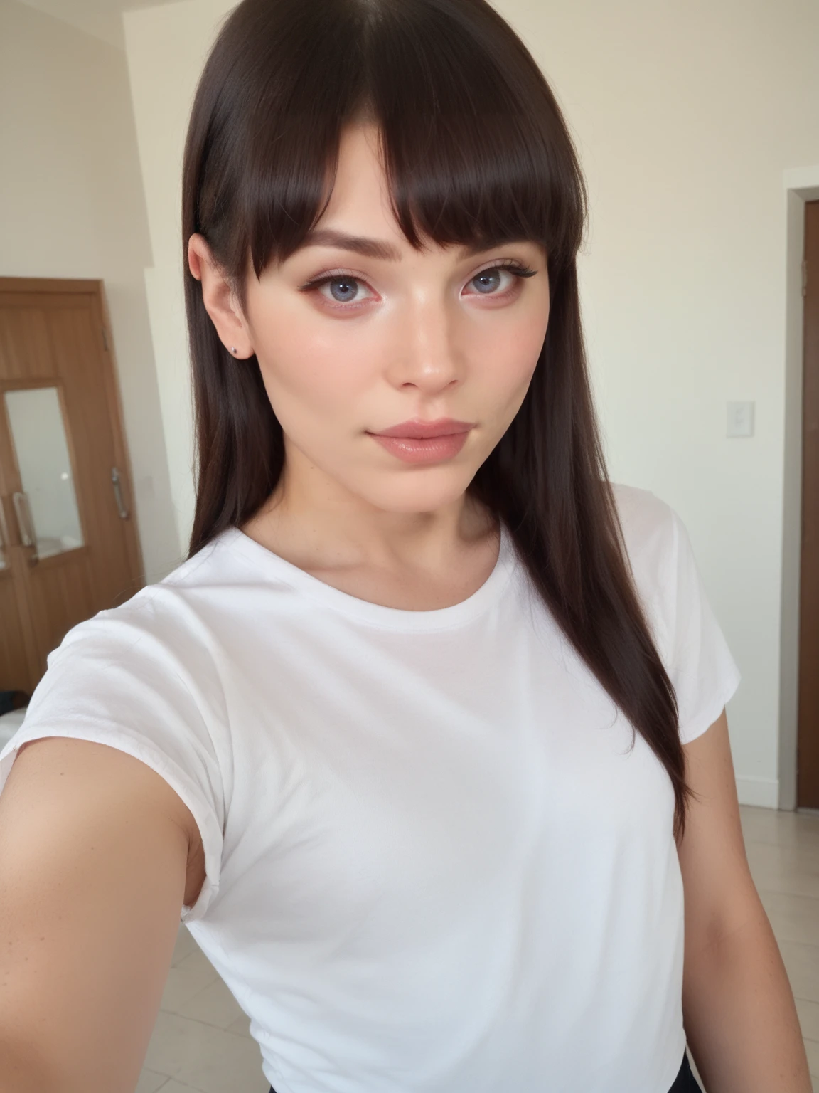portrait photo of a woman, selfie, shirt <lora:Natalie_Mars_M2:1> n4t4lie, score_9, score_8_up, score_7_up, score_6_up