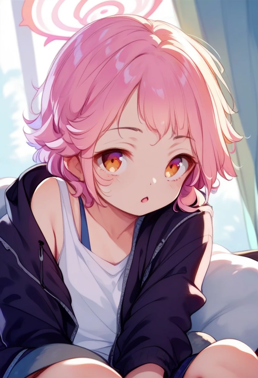 <lora:Konnyaku_Style_for_Pony_Commission:1> konnyaku_style, a girl, score_9, score_8_up, score_7_up, score_6_up, score_5_up, score_4_up, hd, (ultra hd quality details), 8K, fyx, 1girl, orange eyes, Hot pink hair