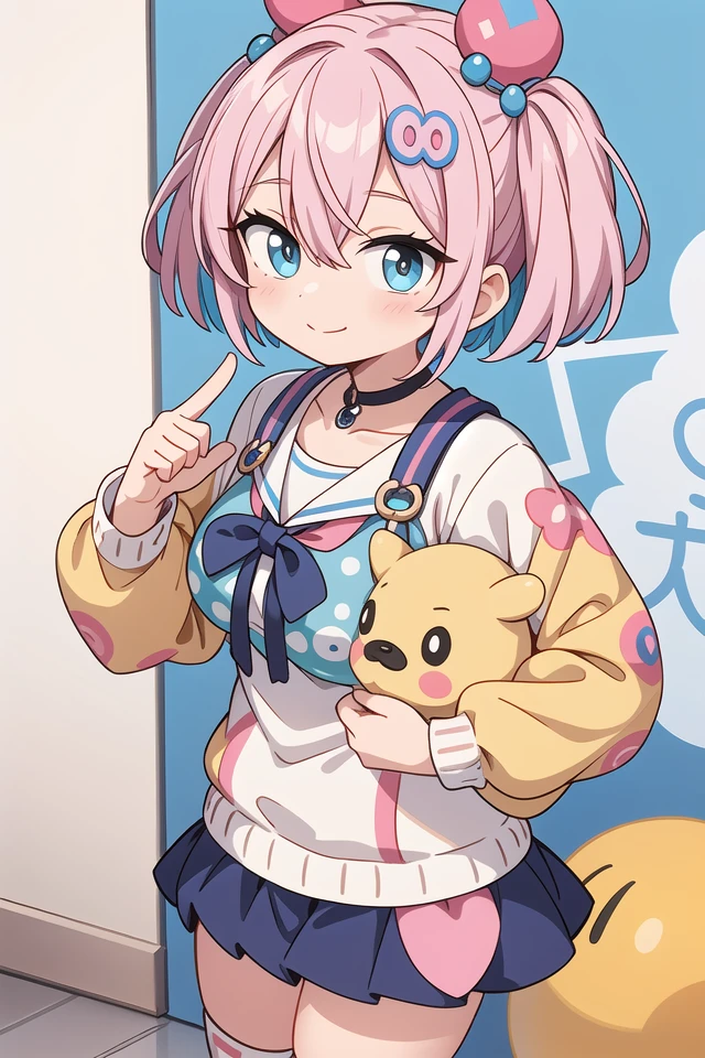 insanely detailed, absurdres, ultra-highres, ultra-detailed, best quality,
1girl, solo, nice hands, perfect hands
BREAK
(Harajuku-style Decora pank fashion:1.5), (girl with layered colorful clothing:1.3), (multiple hair clips),
knee-high socks with different patterns, carrying a plushie, standing in front of a graffiti wall
BREAK
(nsfw:-1.5)
BREAK
happy smile, laugh, closed mouth
BREAK
,
standing, cowboy shot, looking at viewer
BREAK
slender, kawaii, perfect symmetrical face, ultra cute girl, ultra cute face, ultra detailed eyes, ultra detailed hair, ultra cute, ultra beautiful
BREAK
in school ground, depth of field, ultra detailed background
BREAK
medium large breasts
BREAK
(random color hair, multicolored hair:1.2), rainbow color eyes, bob with bangs, hair between eyes
