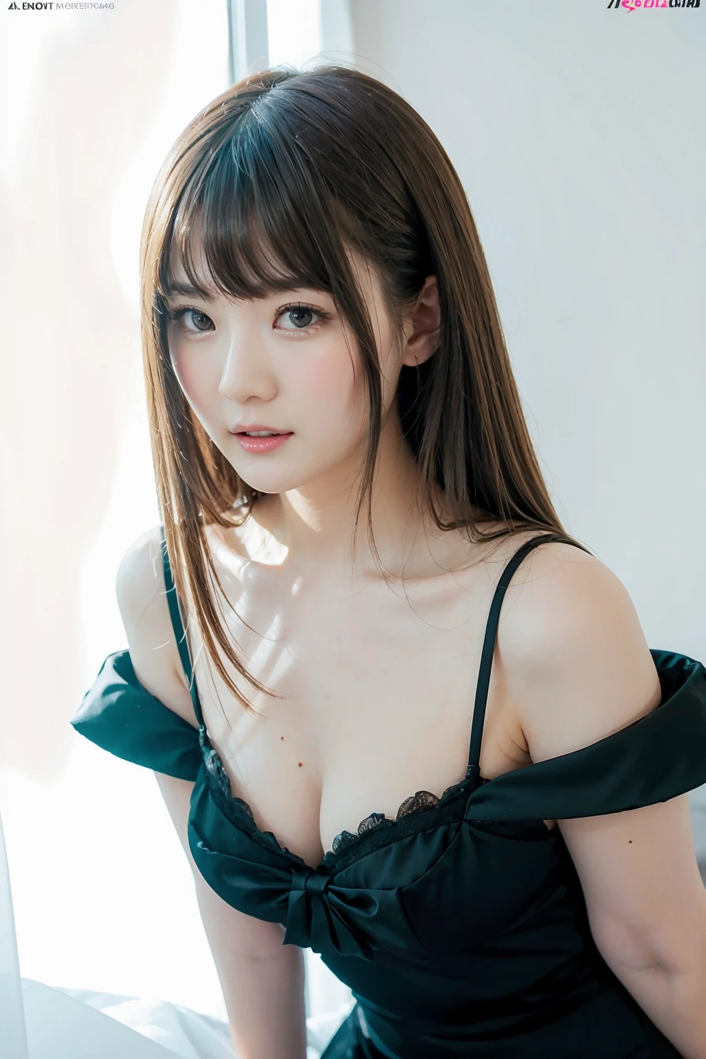 1girl, black  dress, white background,   <lora:MomokaNishina_Jav-02:1>