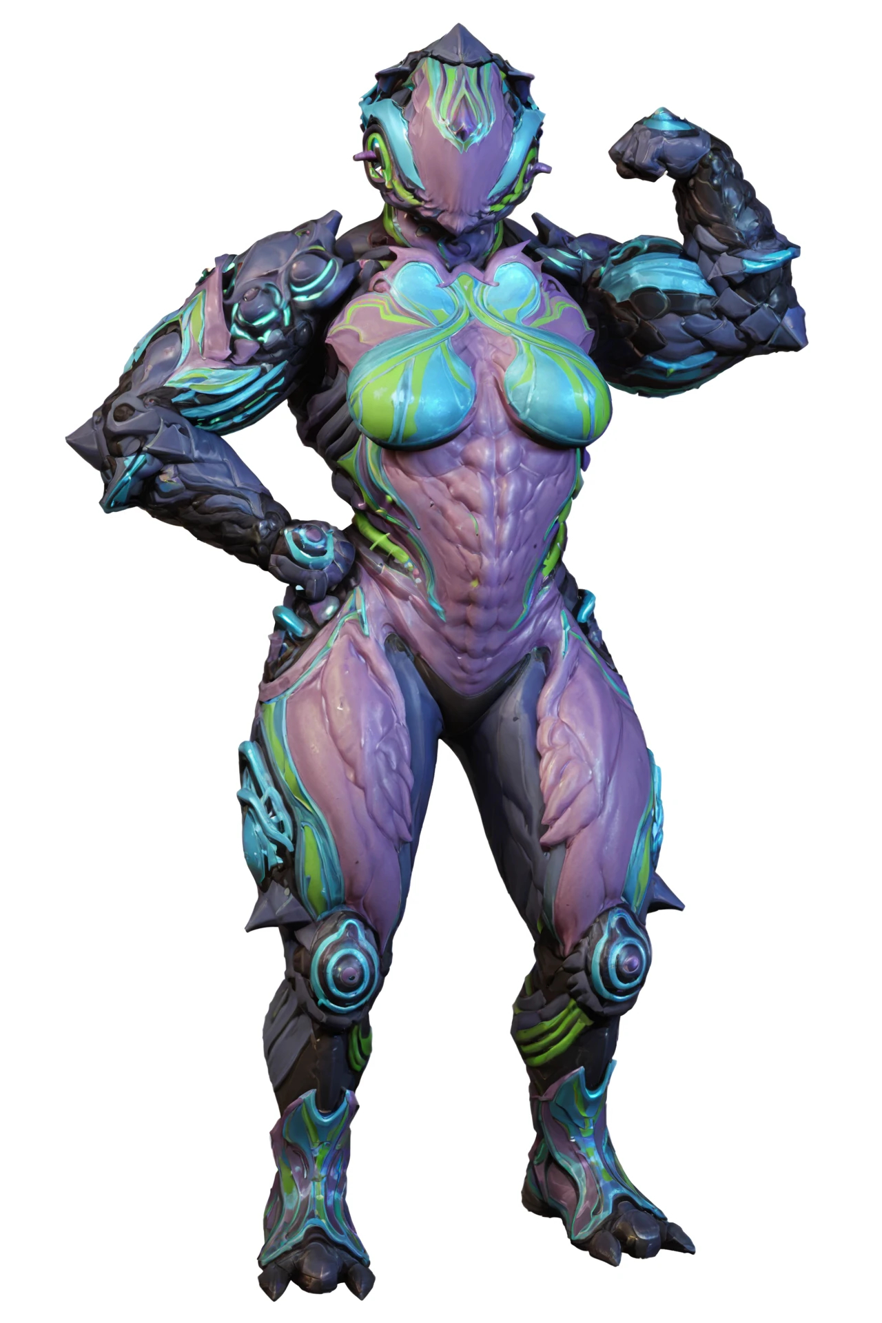 3d, simple background, white background, score_9, score_8_up, score_7_up, score_6_up, score_5_up, score_4_up, full body BREAK
<lora:HildrynPDXL:0.8> hildryn, warframe, purple body, muscular female, hand on hip, flexing, standing