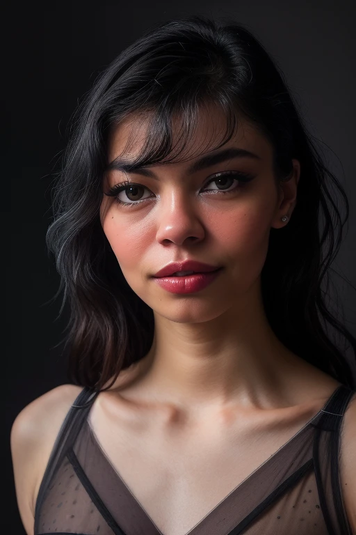 DEN_nyx_giftofshadows,
((headshot:1.2) portrait on a (plain dark grey background:1.2), (headshot:1.2), (face focus:1.1), (soft focus:1.2), low lighting, (out of focus:1.2):1.2),
bokeh, f1.4, 40mm, photorealistic, raw, 8k, textured skin, skin pores, intricate details <lora:epi_noiseoffset2:1>, epiCRealism