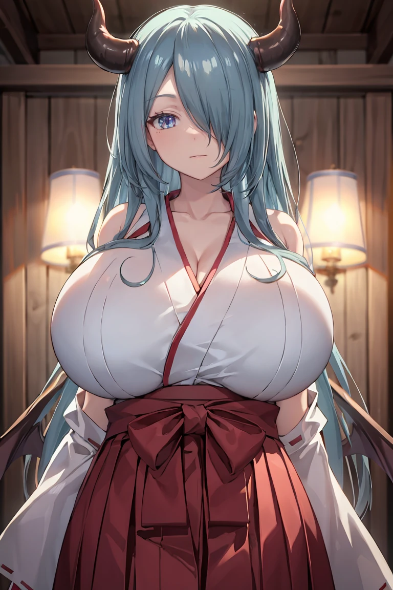 hair ornament, very long hair, japanese clothes, professional artwork, Intricate Details, field of view, sharp focus, detailed painting, photorealistic lighting, trending on pixiv, Standing at attention, ((large breasts:1,3)), Beautiful body,Beautiful Nose,Beautiful character design, perfect eyes, perfect face, looking at viewer, SFW,official art,extremely detailed CG unity 8k wallpaper, perfect lighting,Colorful, Bright_Front_face_Lighting, (masterpiece:1.0),(best_quality:1.0), ultra high res,4K,ultra-detailed, photography, 8K, HDR, highres, absurdres:1.2, Kodak portra 400, film grain, blurry background, bokeh:1.2, lens flare, (vibrant_color:1.2), shikkoku_yorihime, (seductive look), ((looking at viewer, front body pose))