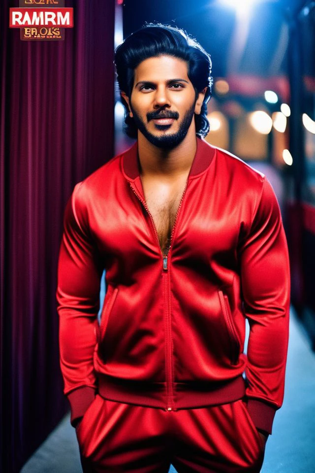 varun dhawan a man <lora:Dulquer-Salmaan_Varun-Dhawan-000002:1>, realistic photo in a worn ((red tracksuit)), ((light bokeh)), intricate, (steel metal [rust]), elegant, sharp focus, photo by greg rutkowski, soft lighting, vibrant colors, (masterpiece), ((streets)), (detailed face), looking at viewer, light smile, night, walking towards viewer, cinematic lighting, beautiful lighting, cinematic lighting, (hazy filter, film grain:1.2)