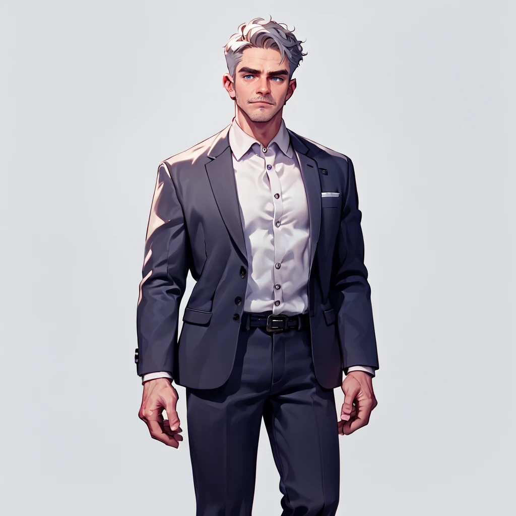 score_9, score_8_up, score_7_up, score_6_up, source_cartoon, rating_safe, realism, renpychargen, man, thin, business man, business suit, short grey hair, clean shaven, handsome, simple white background, <lora:RenPy_Character_Generator_Male:0.8>