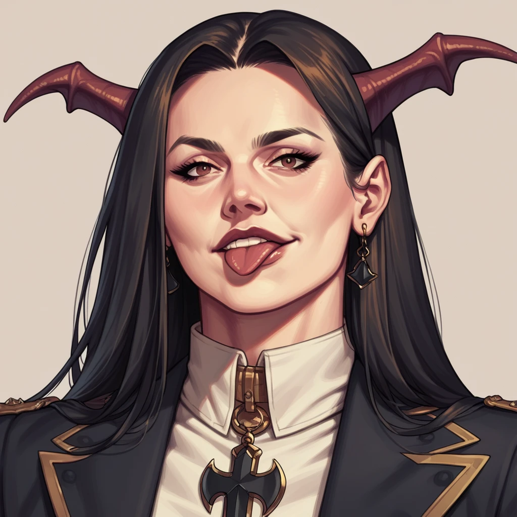 score_9, score_8_up, score_7_up, score_6_up,source_anime, anime 2d, a templar warrior queen sticking out her long succubus tongue, ,closeup, jenxcoleman, <lora:jencoleman_ponyxl_aut_xl_1_st_merger_prev-merge_37_07_03-jenxcoleman:1>