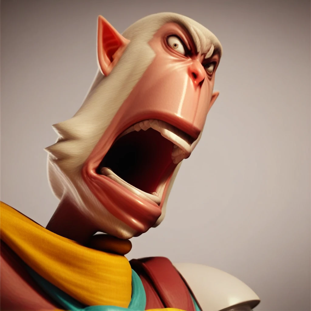 Score_9, score_8_up, score_7_up, Andrew oikonny, open mouth, angry, fist