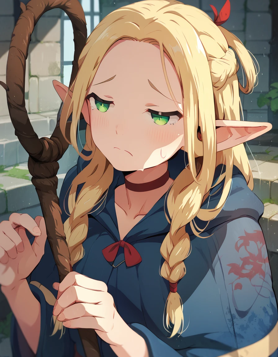 asoustyle, score_9, score_8_up, score_7_up,score_6_up, rating_safe, a girl thinking inside a dungeon,
<lora:asou_style_pony6_v2_65032:1.2> <lora:Marcille:0.6> marcilledonato, robe, capelet, holding staff