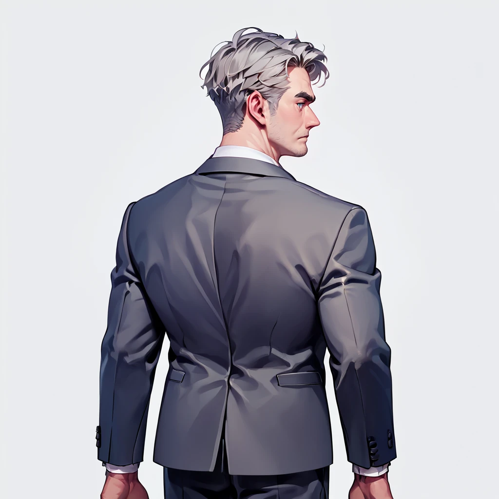 score_9, score_8_up, score_7_up, score_6_up, source_cartoon, rating_safe, realism, renpychargen, man, thin, business man, business suit, short grey hair, clean shaven, handsome, simple white background, <lora:RenPy_Character_Generator_Male:0.8>, from back