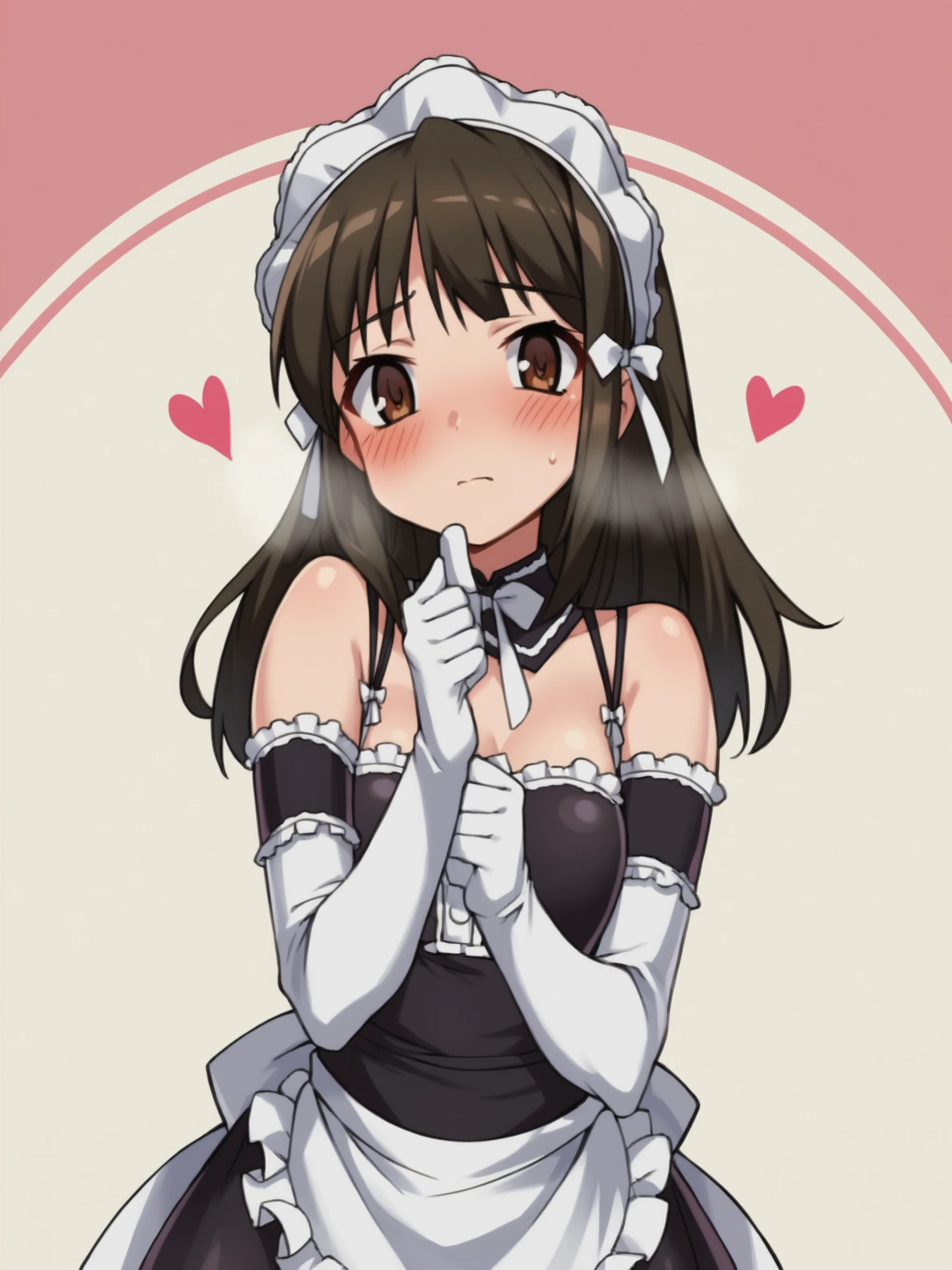 score_9, score_8_up, score_7_up, score_6_up, source_anime, zPDXL, <lora:ALTXL_pony_0061_8:2>, BREAK
4k resolution, 1girl, solo, <lora:KoWaGo-20:0.8> koremaid, bare shoulders, elbow gloves, white gloves, detached collar, arm garter, garter straps, black thighhighs, frilled thighhighs, maid headdress, blush, split, anna, black hair, brown eye, long hair, heart, heavy breathing,