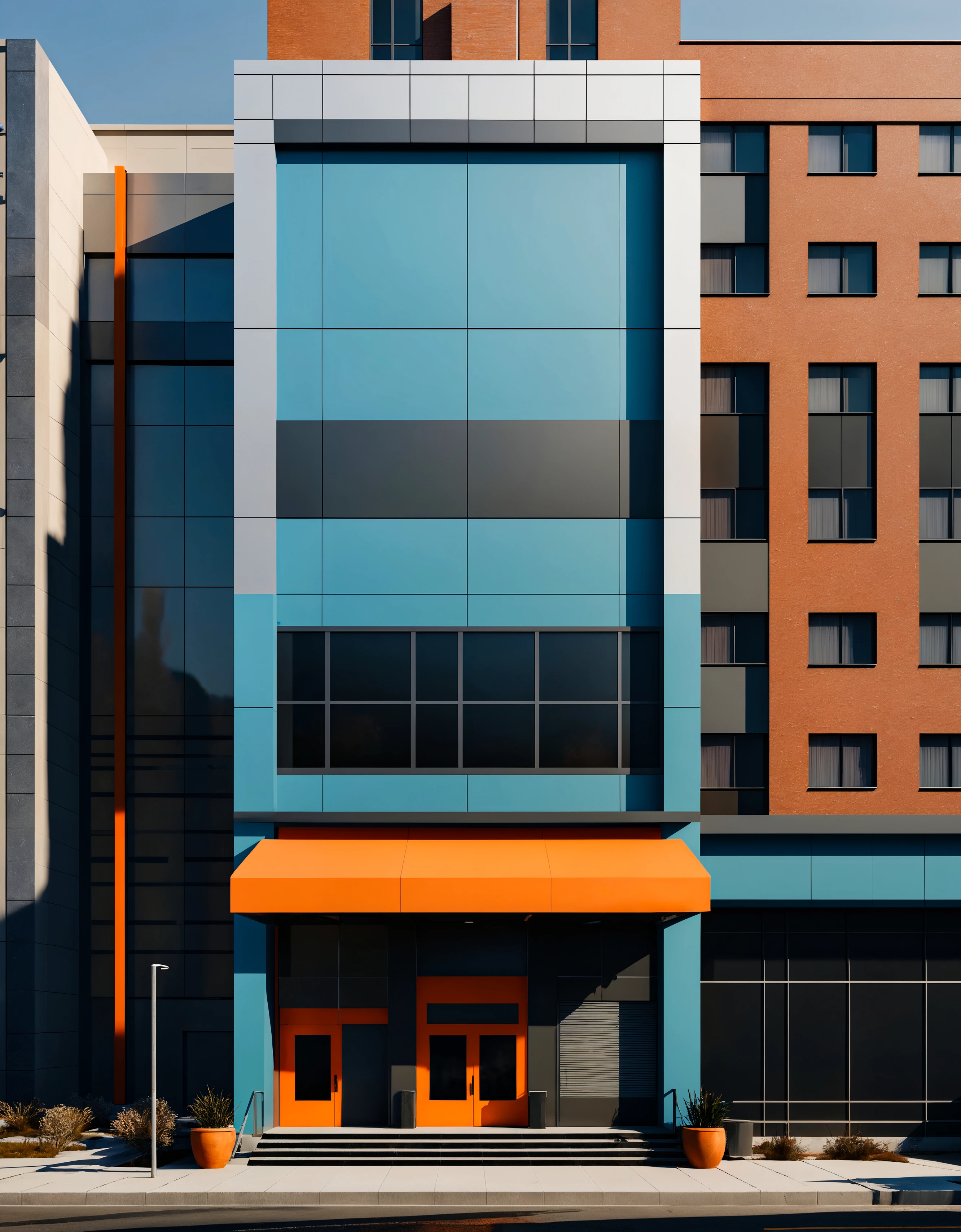 (Postmodern Architecture), real world location, realistic, high detailed, (outdoor), (building), 
