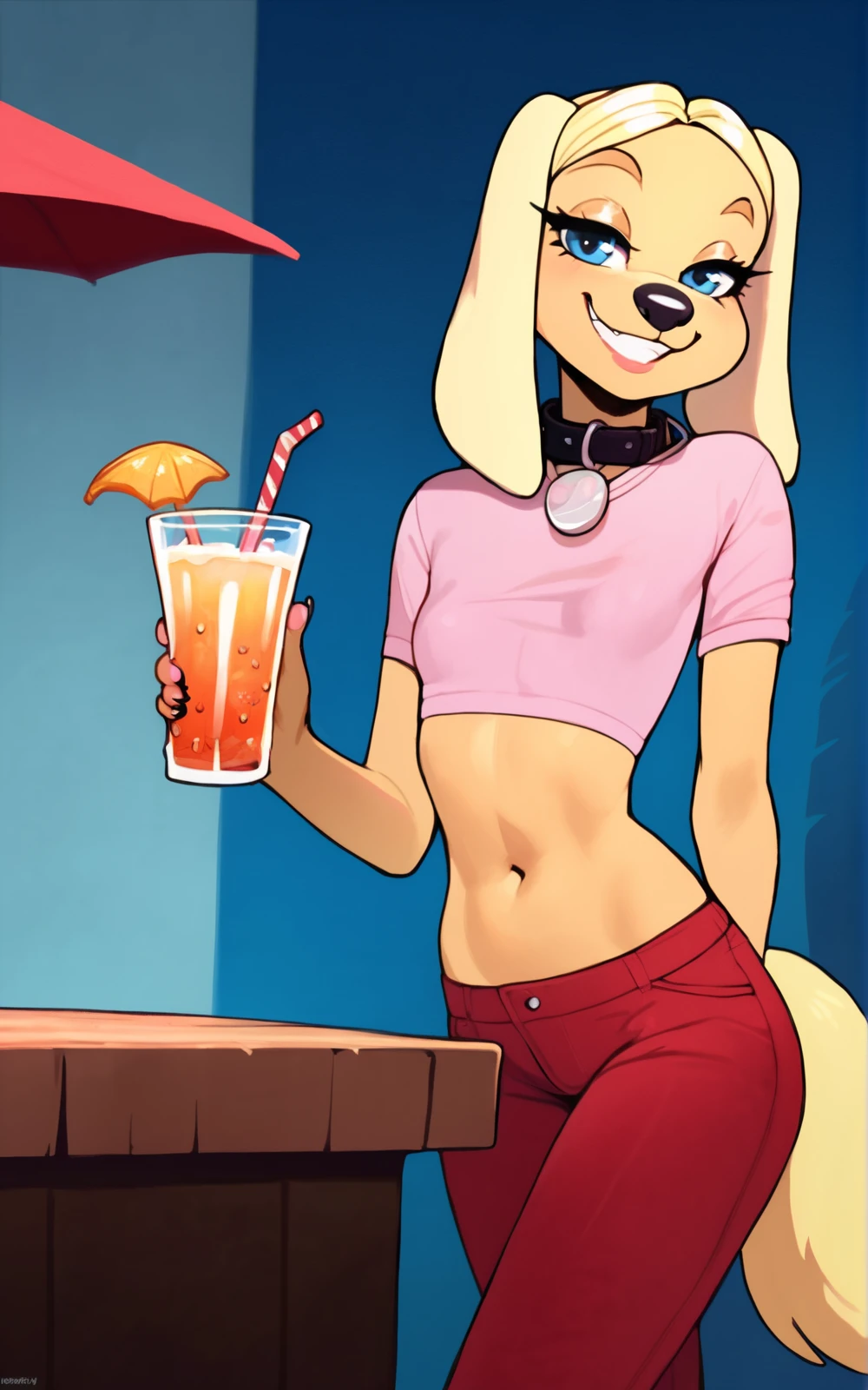 Golden retriever stripper bikini halloween