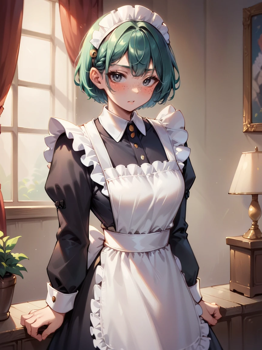 score_9, score_8_up, score_7_up, score_6_up, l0ngm41d, long sleeves, bow, apron, maid, frilled apron, <lora:l0ngm41dXLP:0.6>