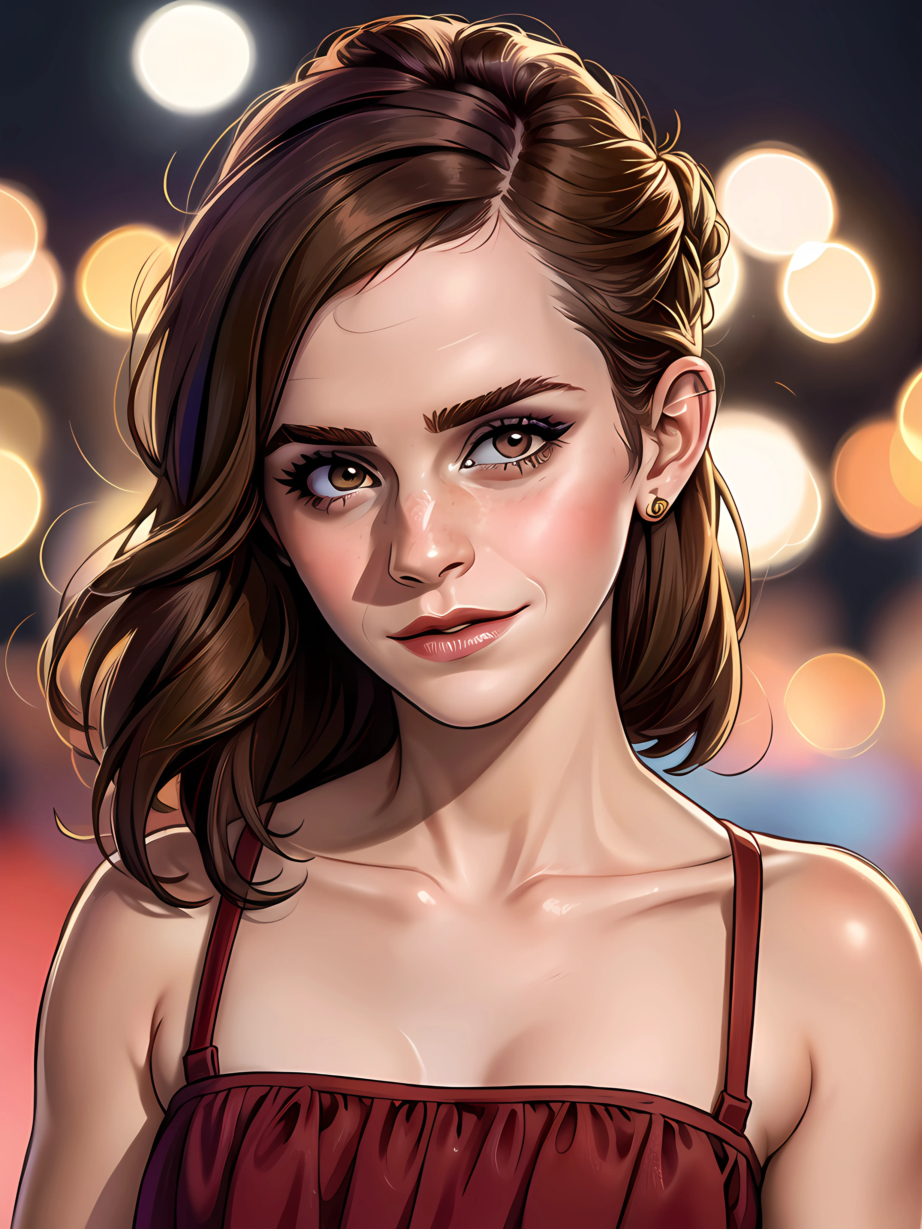 close-up photo of 3mm4W4ts0n_V1-Emb , makeup, eyeshadow, simple background, 8k uhd, high quality, dramatic, dramatic lighting, realistic , lifelike texture