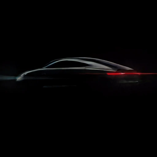 cover in black room, gray car, side view
