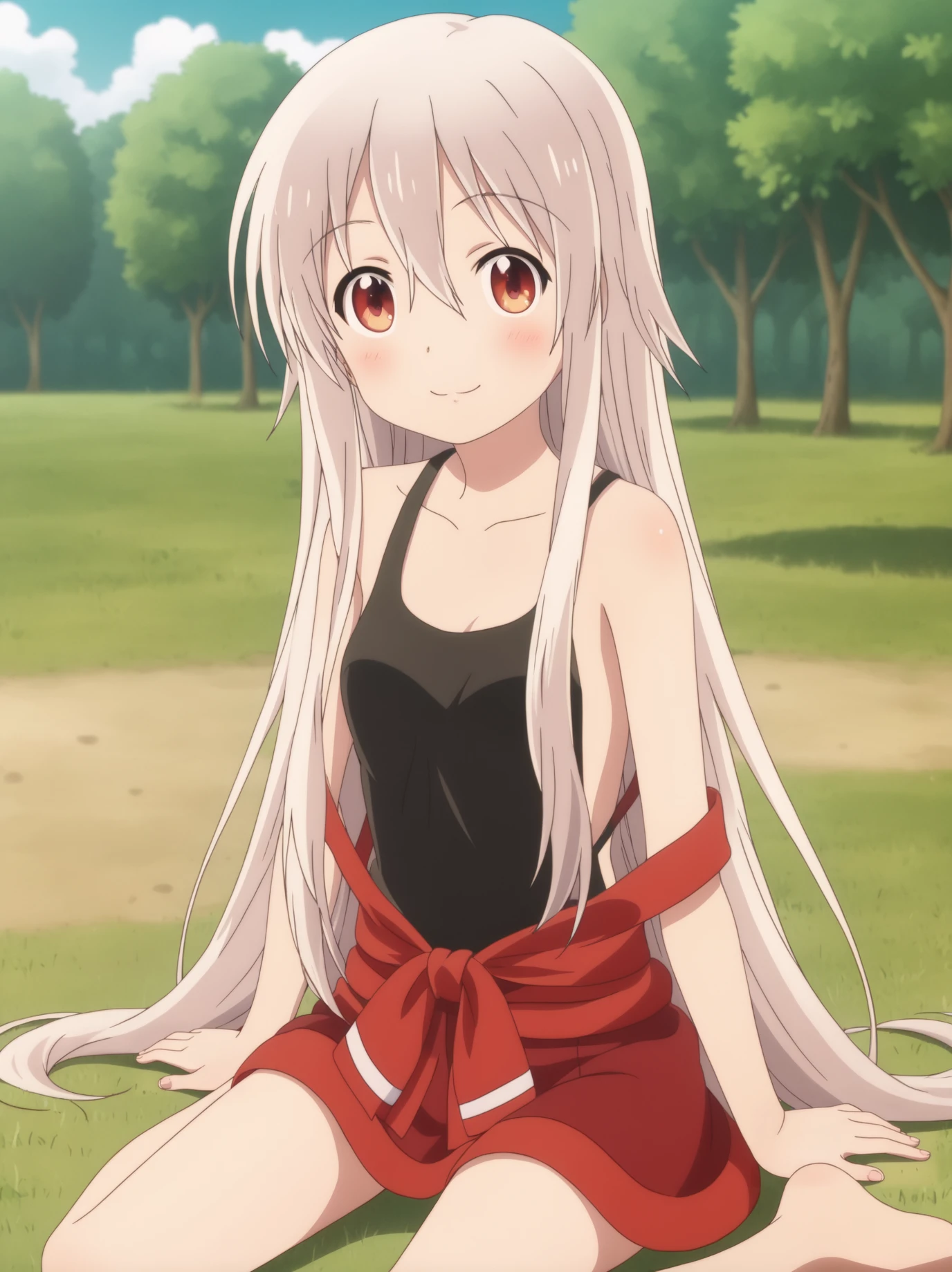 <lora:ChiyaPony:1>, chiya, 1girl, looking at viewer, sitting
