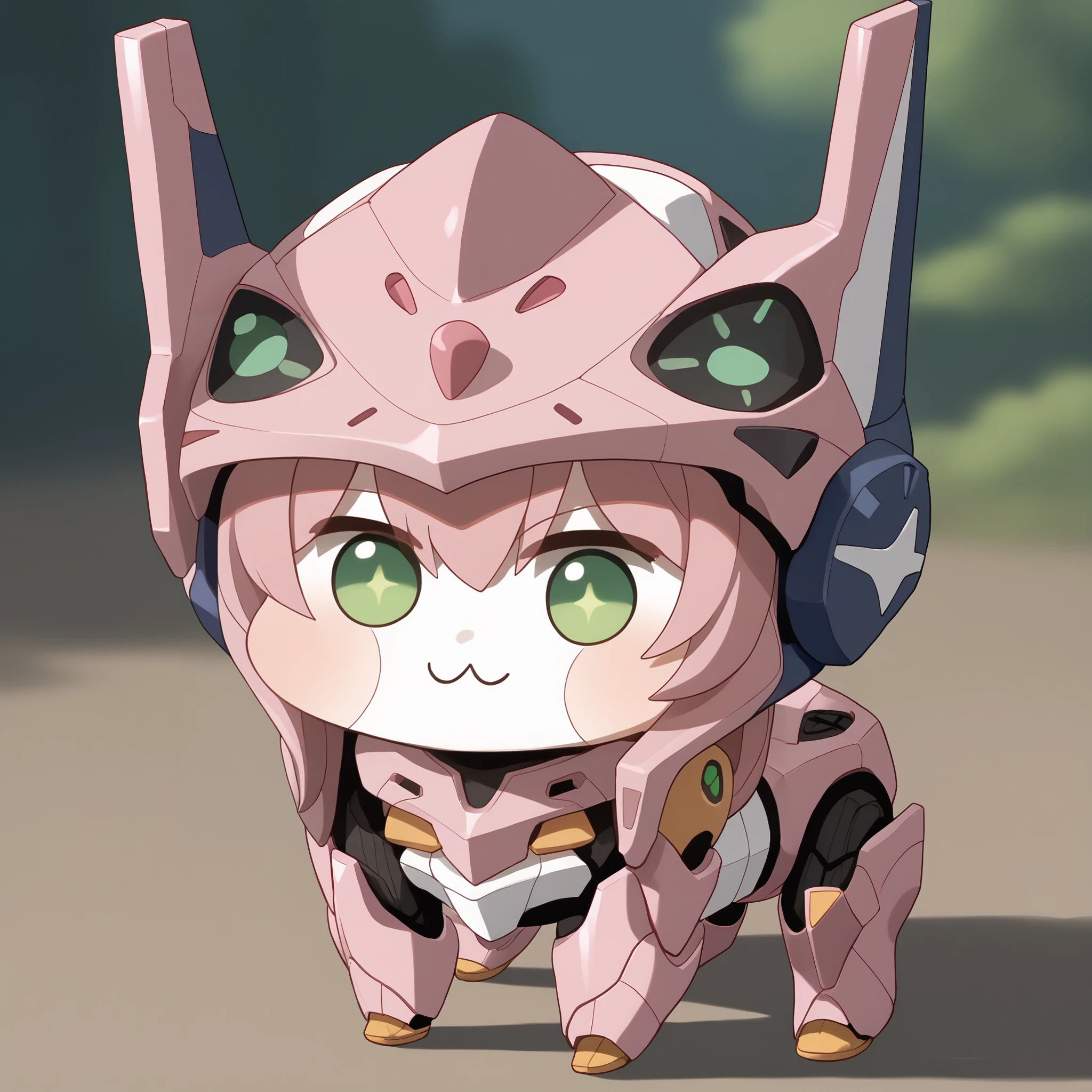 scrore_9, score_8_up, score_7_up, source_anime, creature, chibi, no humans, white skin, four legs, eva unit-08, helmet, mecha, extra eyes:1.3, green eyes,<lora:Degen_EVA_Unit-08_v2-000009:.8>, <lora:Doro_X_PDXL_V1:.95>